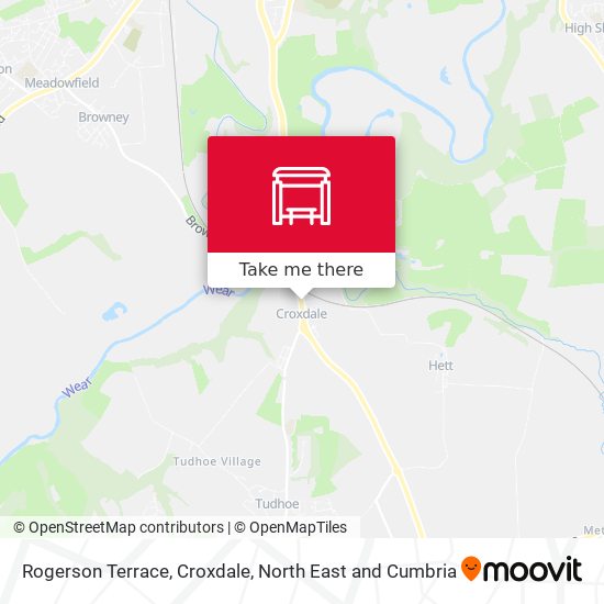Rogerson Terrace, Croxdale map