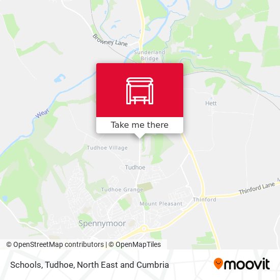 Schools, Tudhoe map