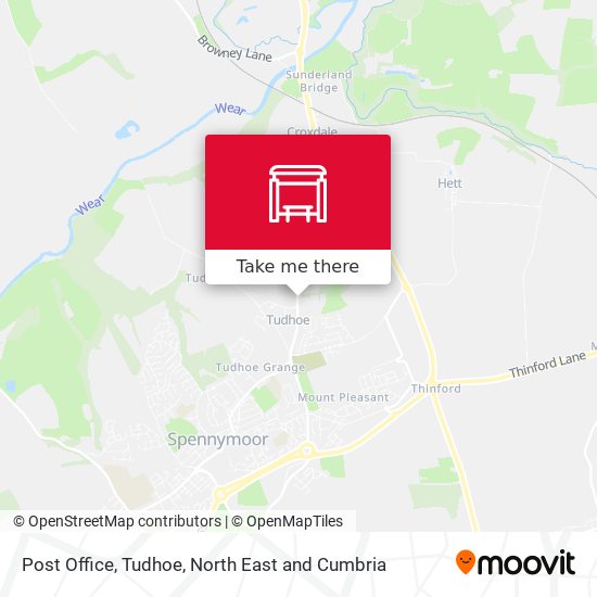 Post Office, Tudhoe map