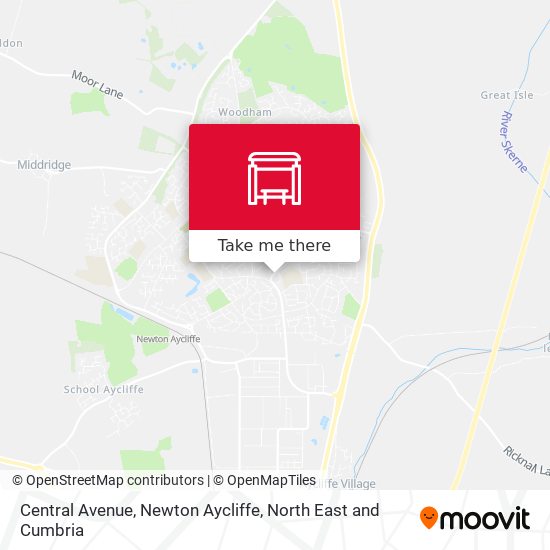 Central Avenue, Newton Aycliffe map