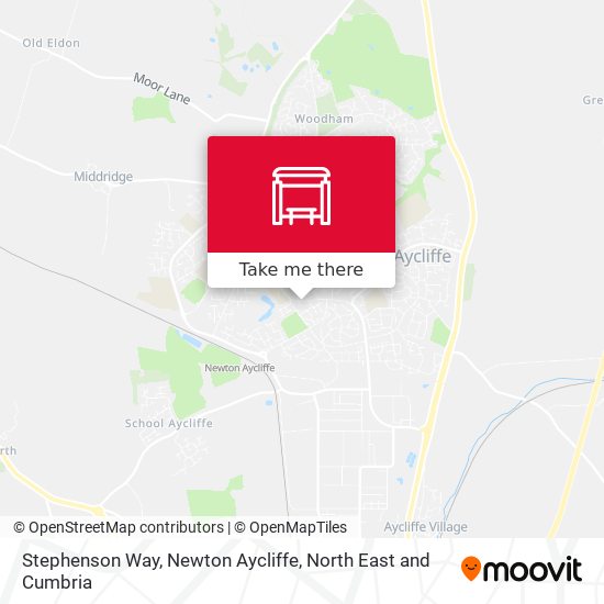 Stephenson Way, Newton Aycliffe map