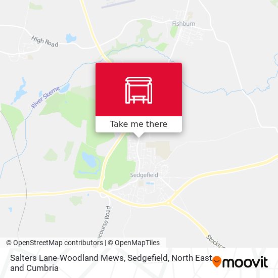 Salters Lane-Woodland Mews, Sedgefield map