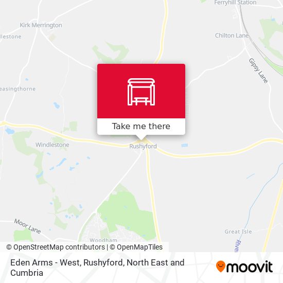 Eden Arms - West, Rushyford map