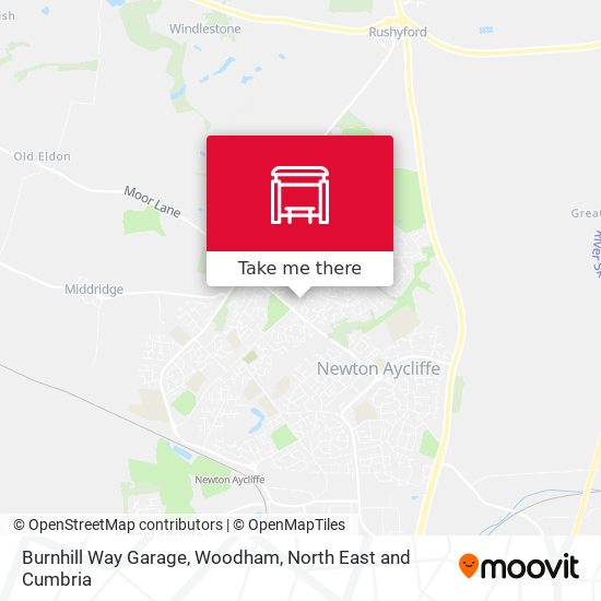Burnhill Way Garage, Woodham map