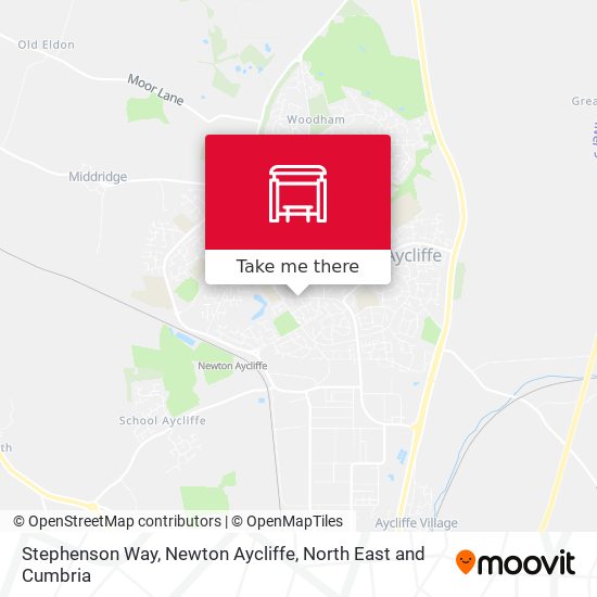 Stephenson Way, Newton Aycliffe map