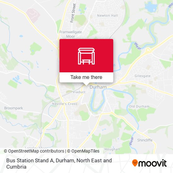 Bus Station Stand A, Durham map