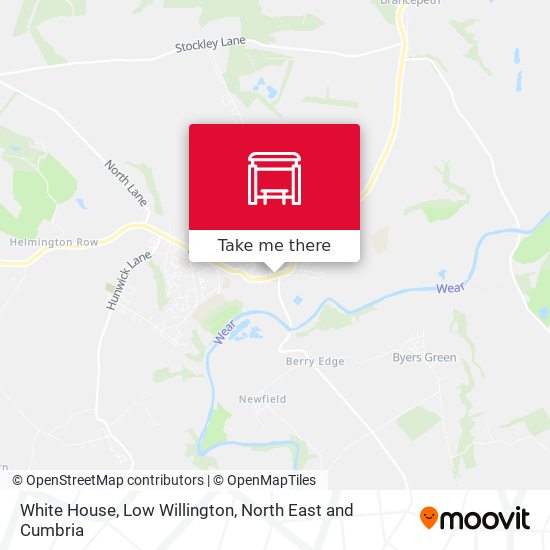 White House, Low Willington map