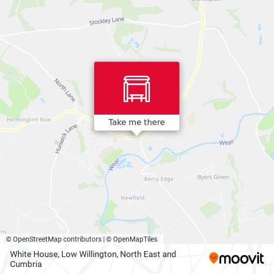 White House, Low Willington map