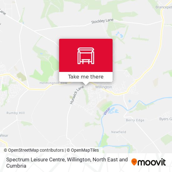 Spectrum Leisure Centre, Willington map