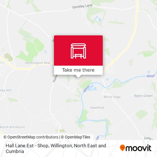 Hall Lane Est - Shop, Willington map