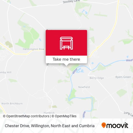 Chester Drive, Willington map