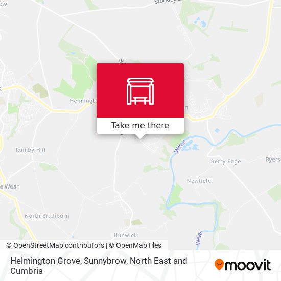 Helmington Grove, Sunnybrow map