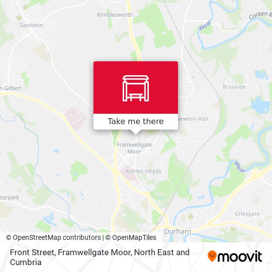 Front Street, Framwellgate Moor map