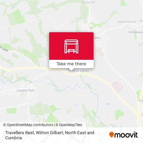 Travellers Rest, Witton Gilbert map
