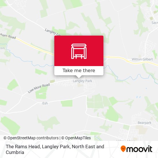 The Rams Head, Langley Park map