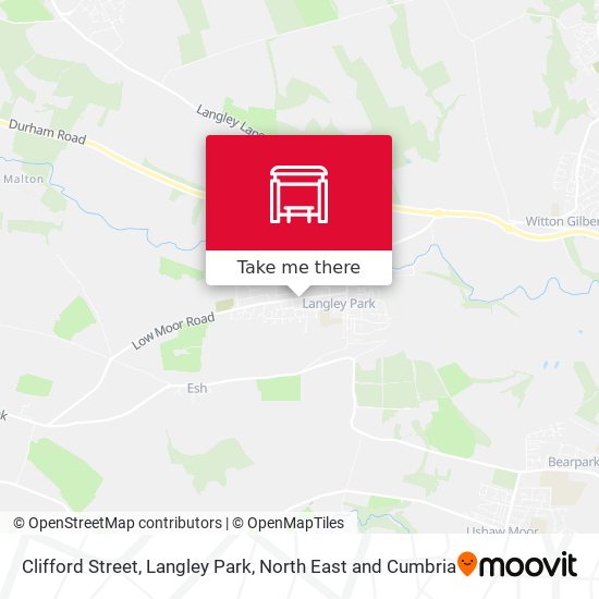 Clifford Street, Langley Park map