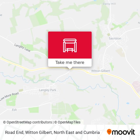 Road End, Witton Gilbert map