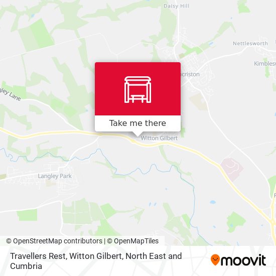 Travellers Rest, Witton Gilbert map