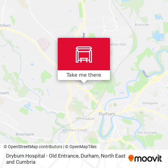 Dryburn Hospital - Old Entrance, Durham map