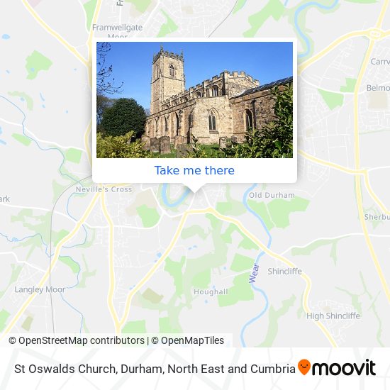 St Oswalds Church, Durham map