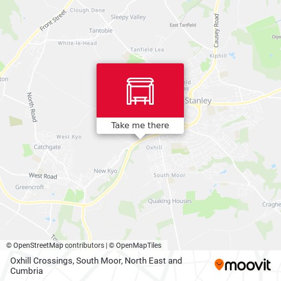 Oxhill Crossings, South Moor map