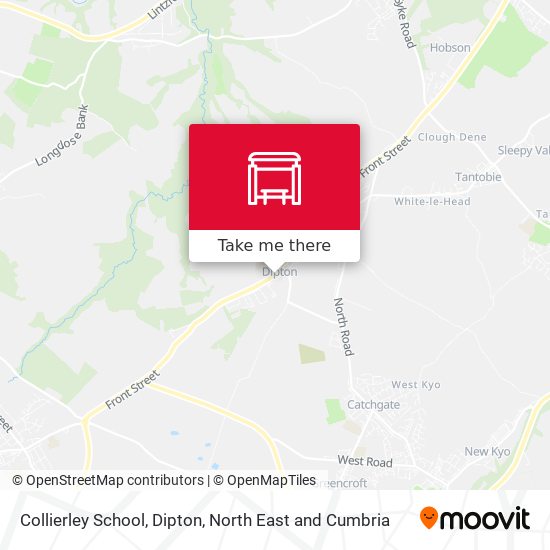 Collierley School, Dipton map