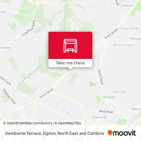 Swinburne Terrace, Dipton map