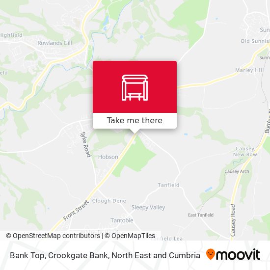 Bank Top, Crookgate Bank map