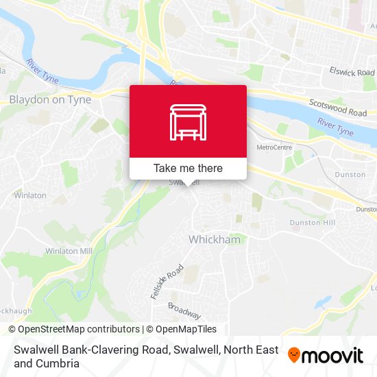 Swalwell Bank-Clavering Road, Swalwell map