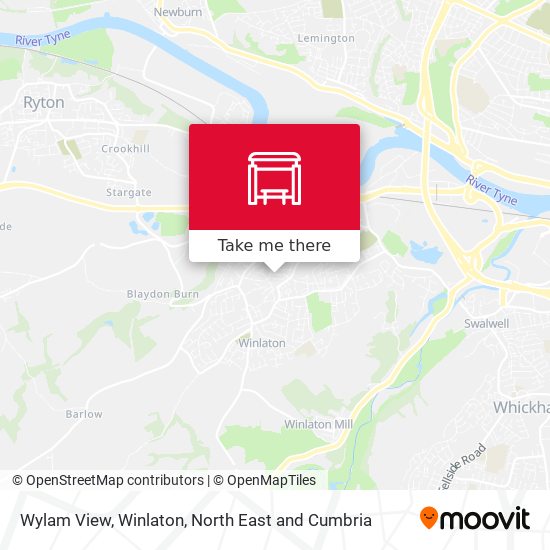 Wylam View, Winlaton map