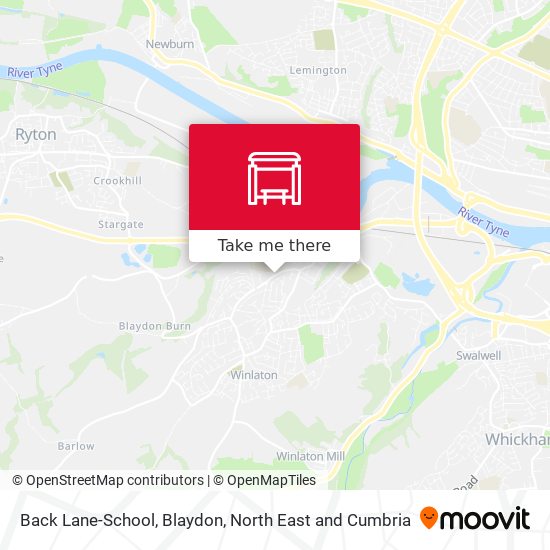 Back Lane-School, Blaydon map