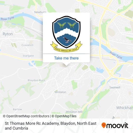 St Thomas More Rc Academy, Blaydon map