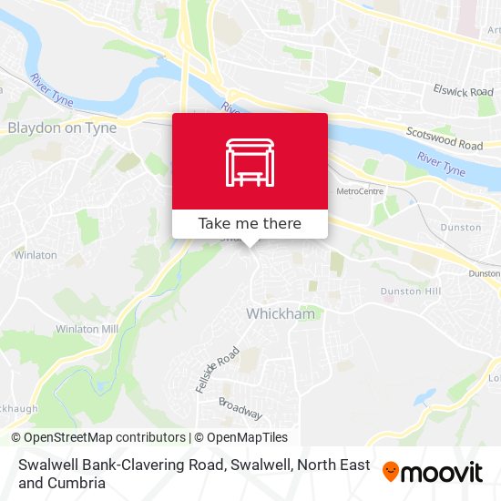 Swalwell Bank-Clavering Road, Swalwell map