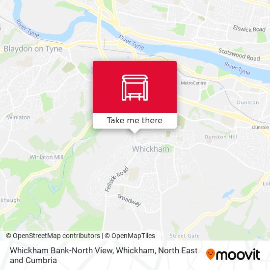 Whickham Bank-North View, Whickham map