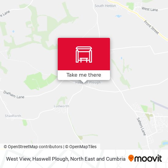 West View, Haswell Plough map