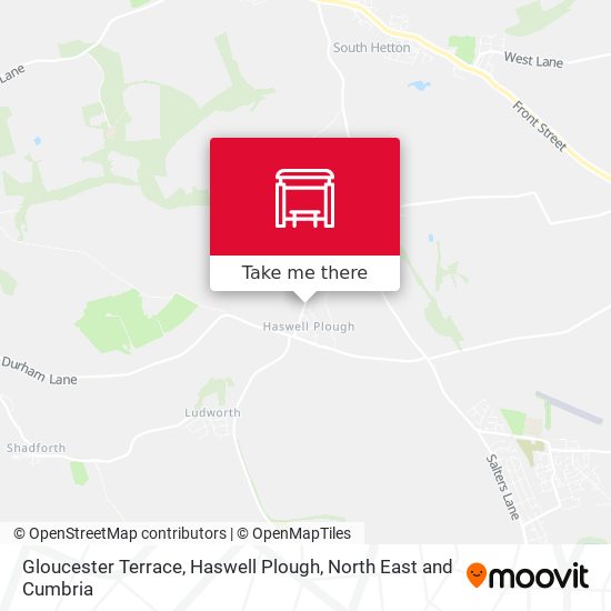 Gloucester Terrace, Haswell Plough map