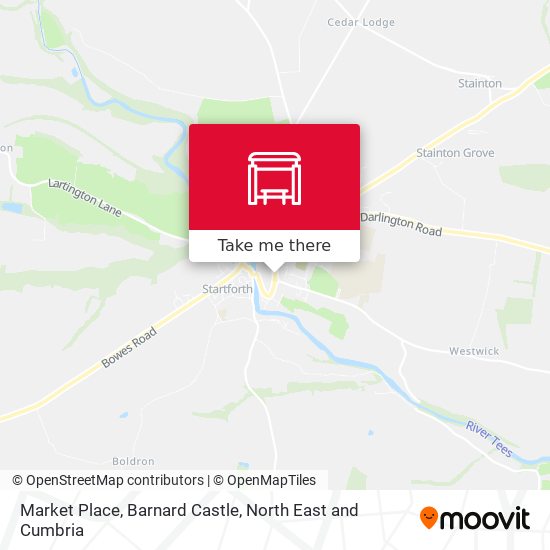 Market Place, Barnard Castle map