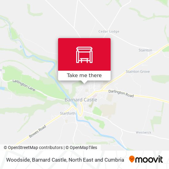 Woodside, Barnard Castle map