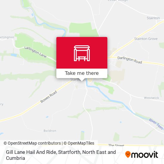 Gill Lane Hail And Ride, Startforth map