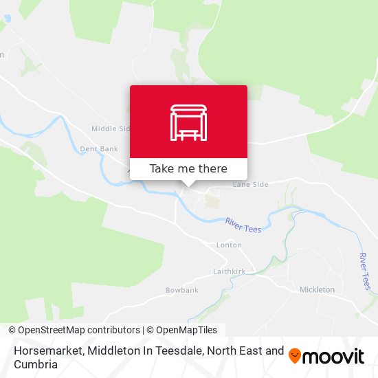Horsemarket, Middleton In Teesdale map