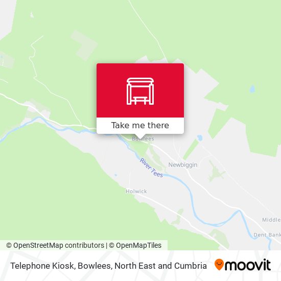 Telephone Kiosk, Bowlees map