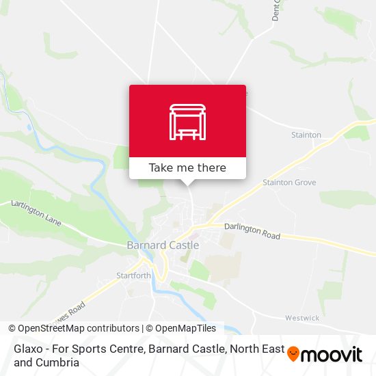 Glaxo - For Sports Centre, Barnard Castle map