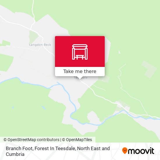 Branch Foot, Forest In Teesdale map
