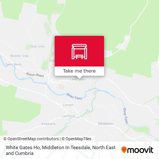 White Gates Ho, Middleton In Teesdale map