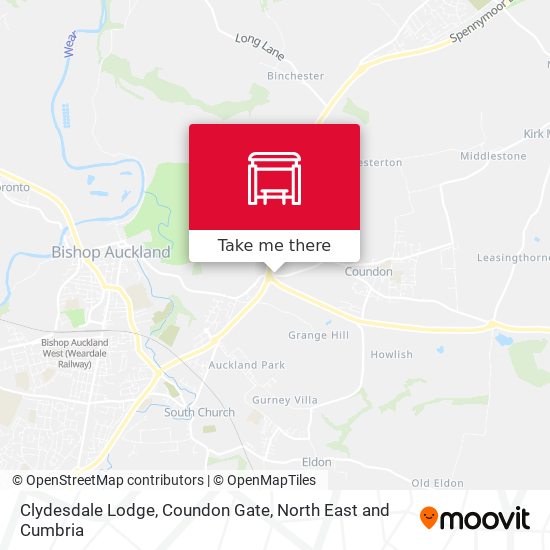 Clydesdale Lodge, Coundon Gate map