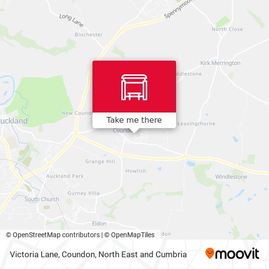 Victoria Lane, Coundon map
