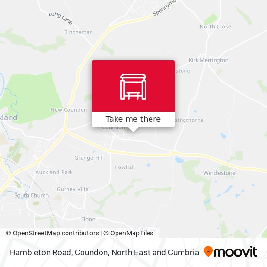 Hambleton Road, Coundon map