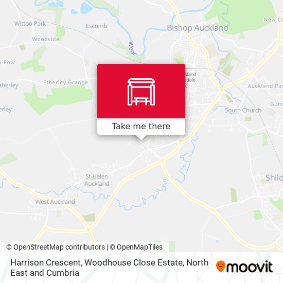 Harrison Crescent, Woodhouse Close Estate map