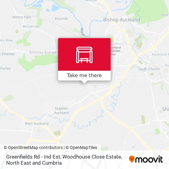 Greenfields Rd - Ind Est, Woodhouse Close Estate map