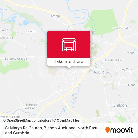 St Marys Rc Church, Bishop Auckland map